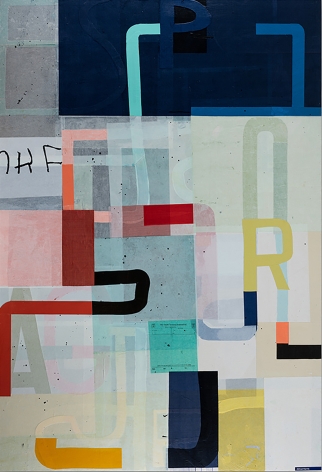 Alfred-HARRIS_Park Life_acrylic, paper and silk on panel_70x48