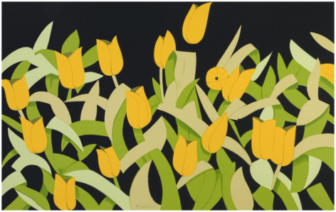 KATZ-Alex_Yellow Tulips_15-color silkscreen on museum board_48x77 inches-sold