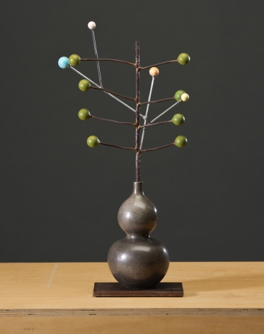 ANDERSON-David Kimball_Seeds and Planets_bronze, steel and paint_23x9x7 inches_s